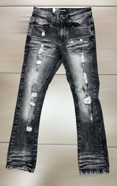 Makobi Black Heavy Distress Jean