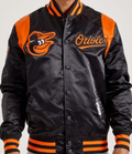 Pro Standard Baltimore Orioles Black Satin Varsity Jacket