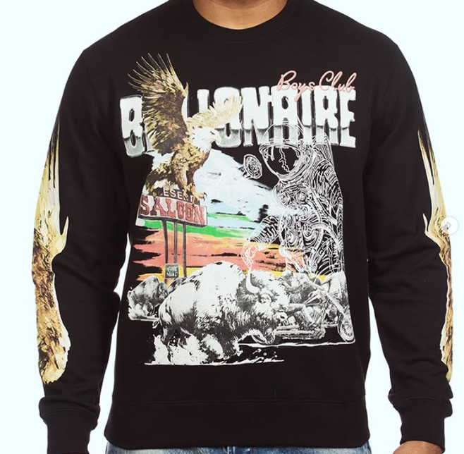 Billionaire Boys Club Eagle Saloon Crewneck – Black