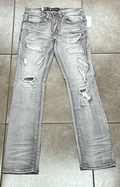Makobi Grey Distressed Ripped Jean