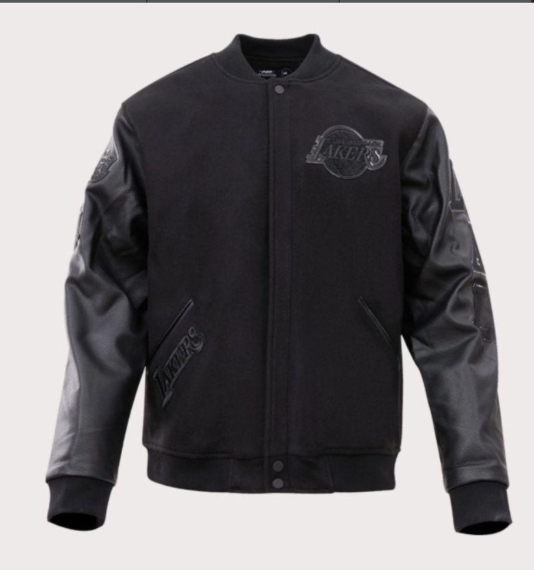 Pro Standard LA Lakers All Black Varsity Jacket