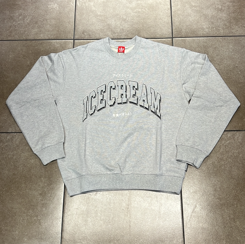 Ice Cream Arch Logo Crewneck - Grey