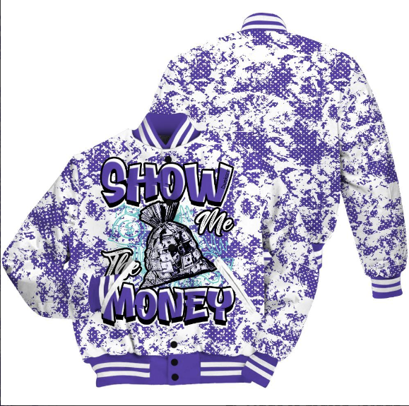 Show Me The Money Purple Varsity Jacket