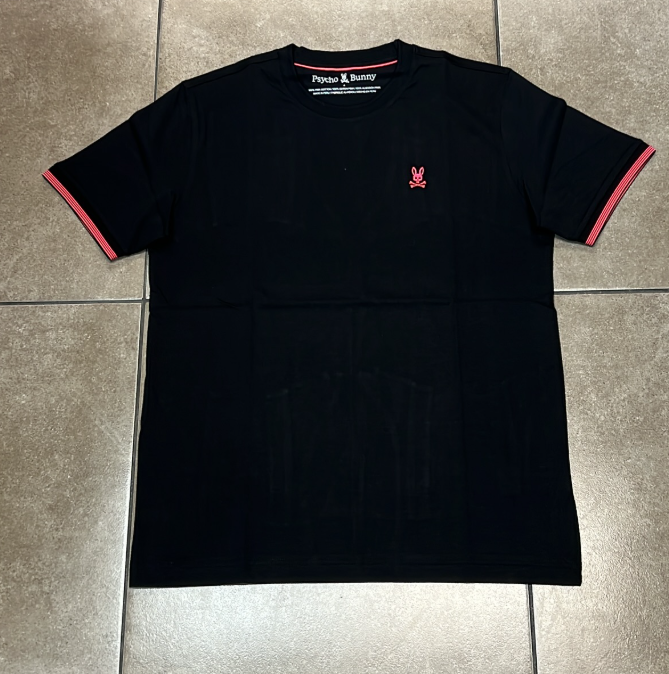 Psycho Bunny Classic Tee - Black/Red