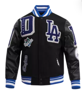 Black & Blue LA Dodgers Varsity Jacket