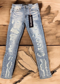 Valabasas Jeans - Light Wash Shredded Slim