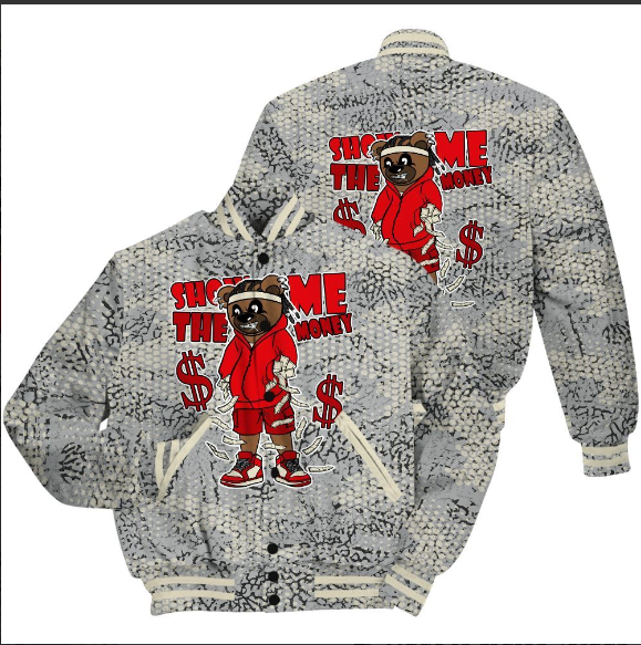 Show Me The Money Bear Varsity Jacket