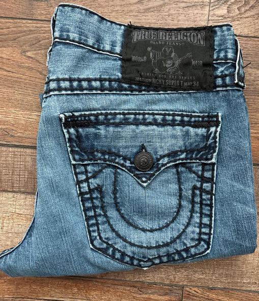 True Religion Medium Wash Ricky Super Jeans