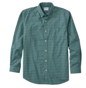Forest Green Plaid Casual Button-Down Shirt
