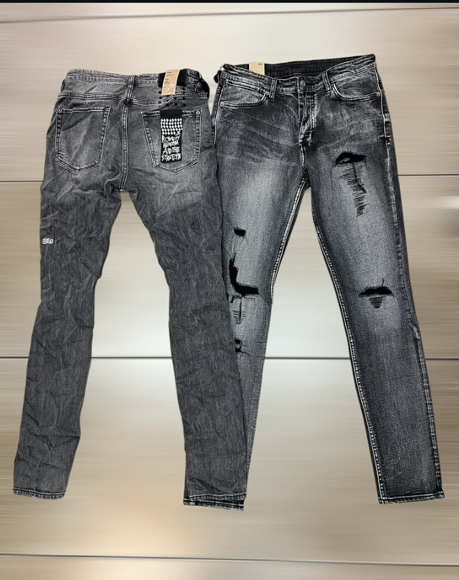 Ksubi Mens Jeans - Grey Distressed Skinny
