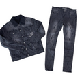 Hood Classy Fit 305 - Valabasas Black Denim Jacket Set