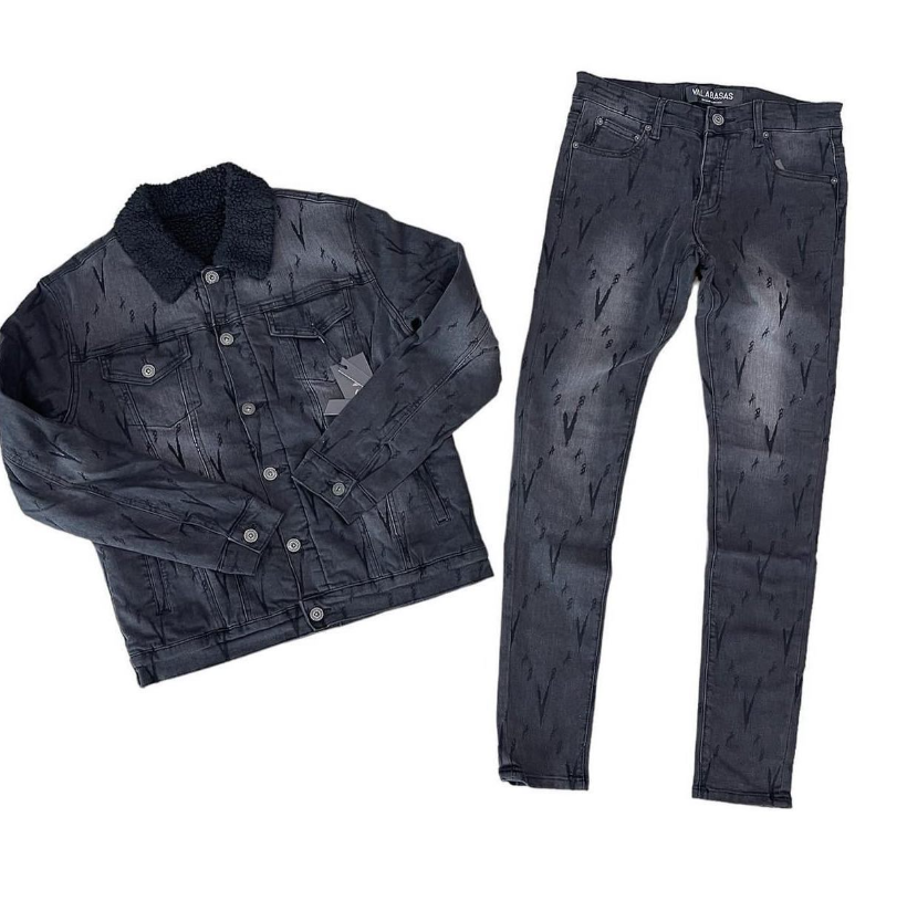 Hood Classy Fit 305 - Valabasas Black Denim Jacket Set