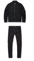 Cargo Denim Set - Black