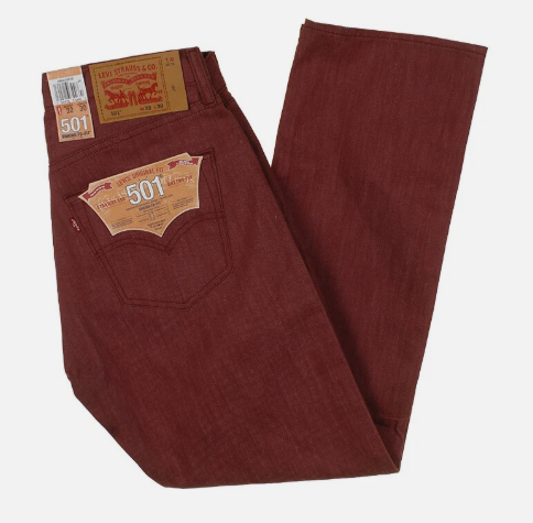 Levi's 501 Original Straight Jeans - Burgundy