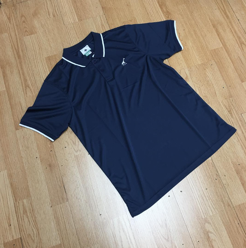 Navy Giraffe Polo - White Tipped