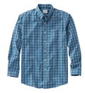 Blue Plaid Casual Button-Down Shirt