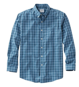 Blue Plaid Casual Button-Down Shirt
