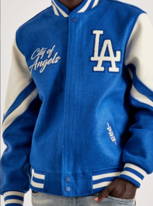 OVO LA Dodgers City of Angels Blue Varsity Jacket