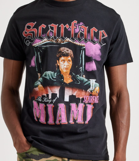 Scarface King of Miami Graphic Tee - Black