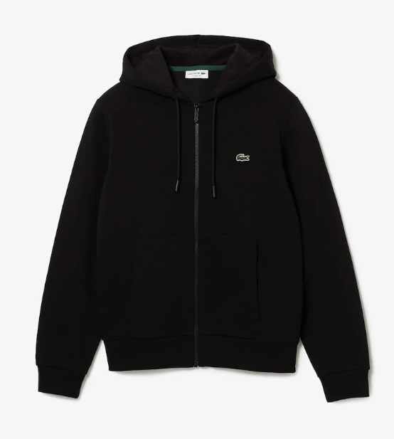 Lacoste Classic Zip-Up Hoodie - Black