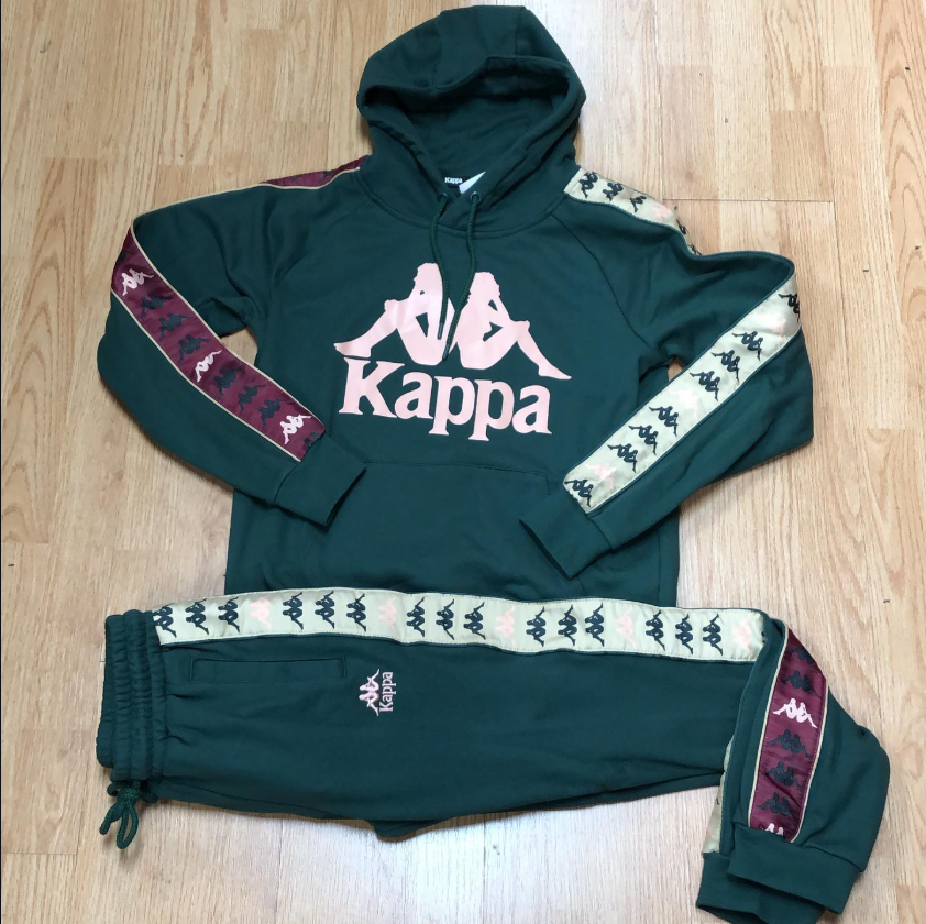 Kappa Forest Green & Pink Hoodie Track Set