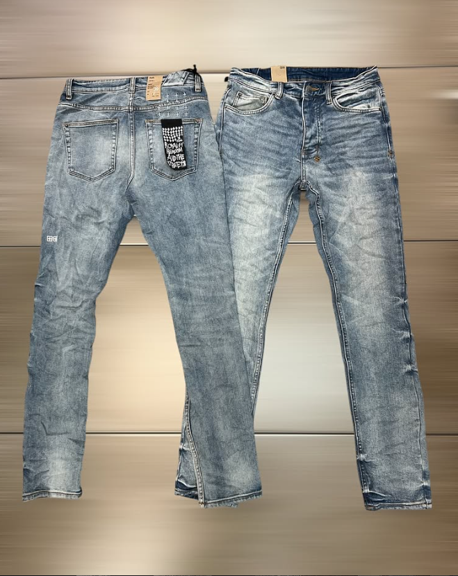 Ksubi Mens Jeans - Light Blue Monogram