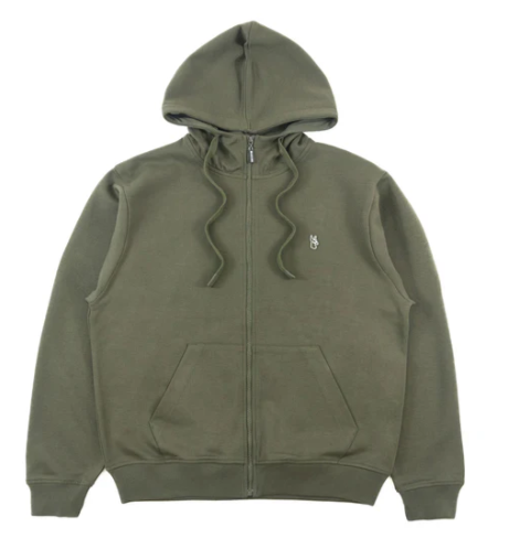 Classic Zip-Up Hoodie - Olive