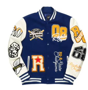 Royal Blue & Gold Varsity Jacket