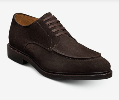 Dark Brown Nubuck Moc Toe Derby