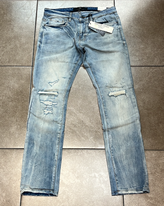Jordan Craig Light Blue Slim Ripped Jean