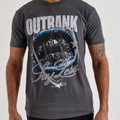 Outrank Say Less Lips Graphic Tee - Charcoal