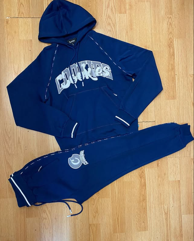 Cookies Hoodie Suit - Navy
