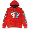 Makobi Wolf Graphic Pullover Hoodie – Red