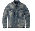 Medium Wash Crinkle Denim Jacket