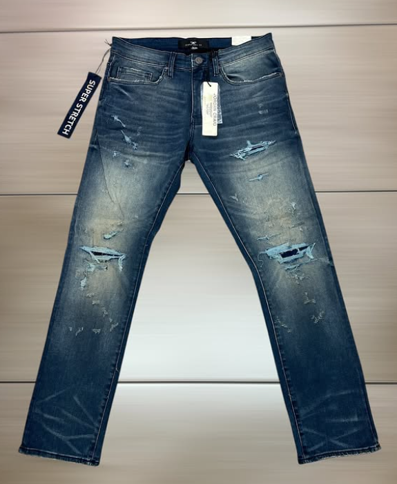 Jordan Craig Super Stretch Medium Blue Ripped Jean