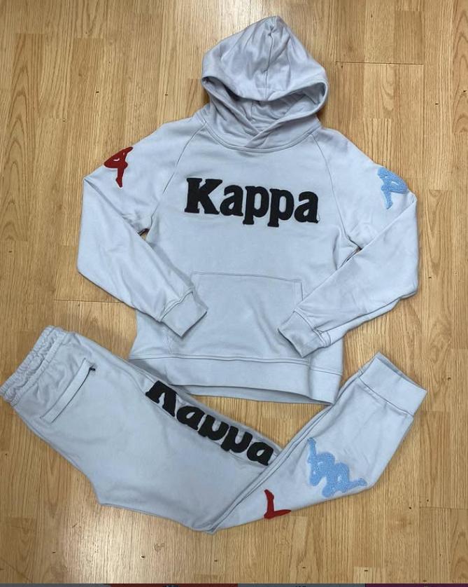 Kappa Light Blue Multi-Color Hoodie Track Set