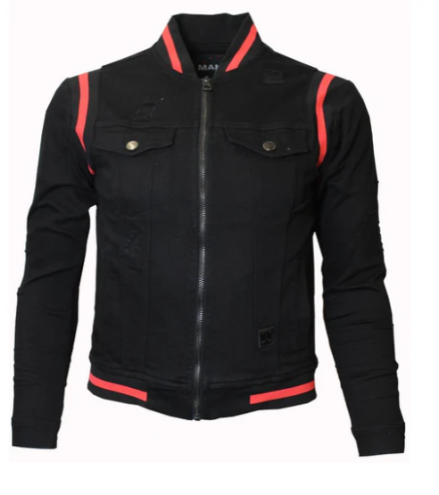 Black & Red Varsity Bomber Jacket