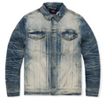 Two-Tone Distressed Denim Jacket