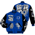 Loser In Love Varsity Jacket - Royal Blue/Black