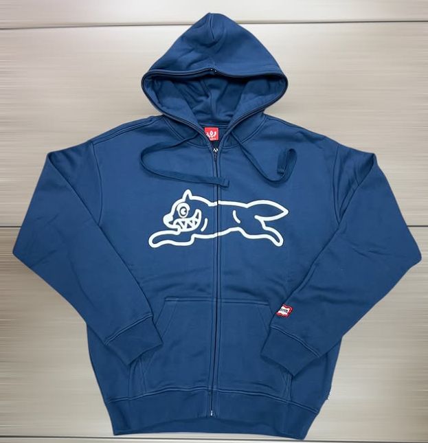 ICE CREAM BRAND Running Dog Zip-Up Hoodie - Blue