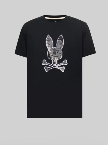Psycho Bunny Camo Bunny Tee (Black)