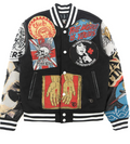 The World Is Yours Punk Collage Varsity Jacket