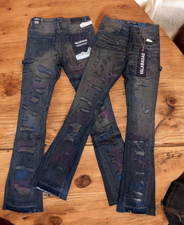 Valabasas Jeans - Dark Wash Iridescent Flare