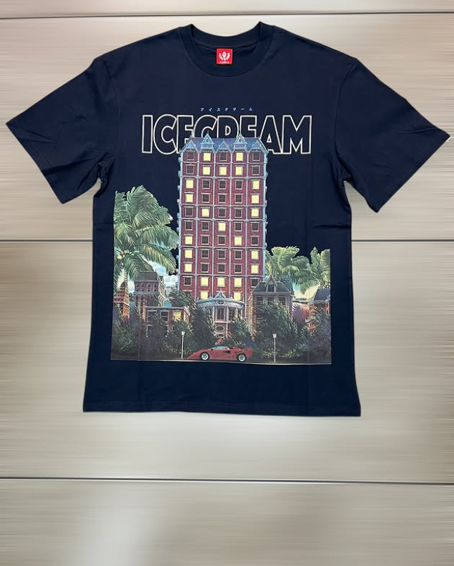 Ice Cream Hotel Graphic Tee - Navy