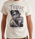 Tupac Amaru Shakur Signature Portrait Tee - Cream