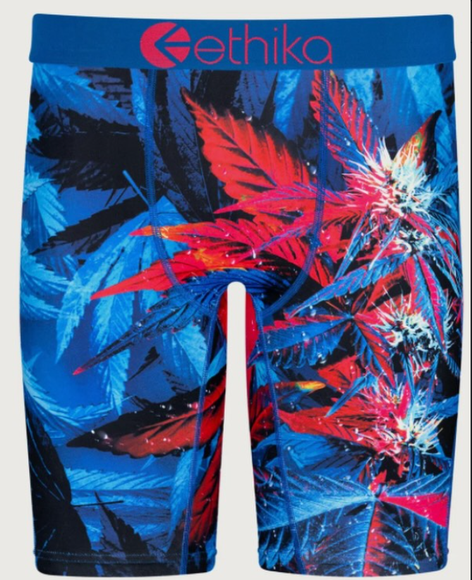 Ethika Staple Boxer - Blue Cannabis Leaf