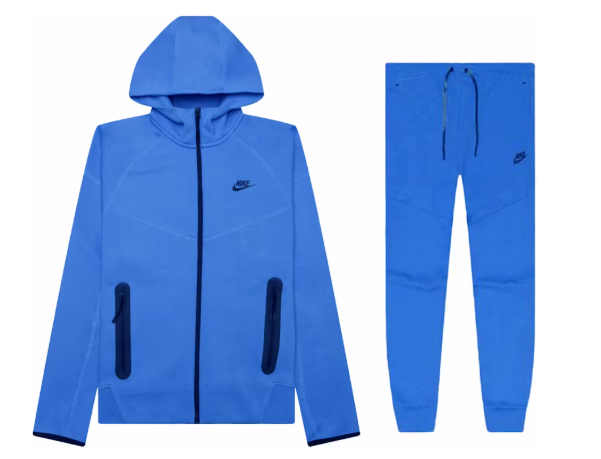 Nike Tech Fleece Full-Zip Suit - Royal Blue