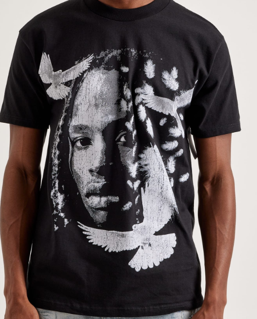 Fetty Wap Doves Portrait Graphic Tee - Black