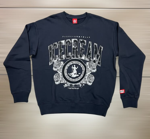 Icecream Collegiate Crest Crewneck – Navy
