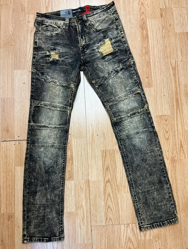Makobi Dark Wash Distressed Jeans